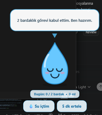 Su Cini · Water intake and snooze controls