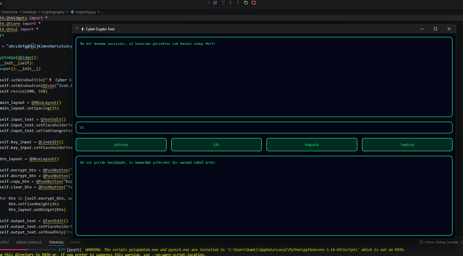 Cryptography program interface